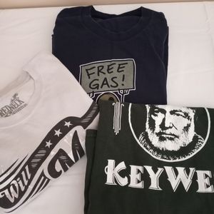 Three cotton short sleeve men's T-shirts XL